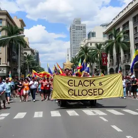 interdições em várias vias de SP