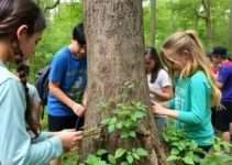 oficina de observação de árvores