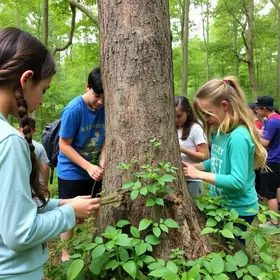 oficina de observação de árvores