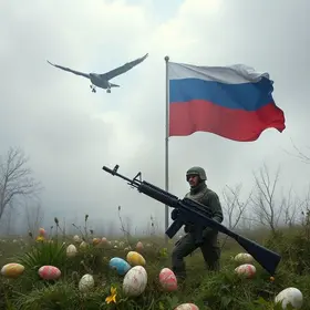 Rússia e Ucrânia durante trégua na Páscoa