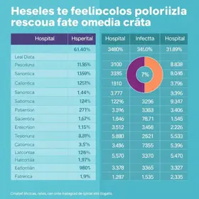 comparar dados de hospitais